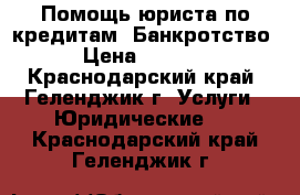 Помощь юриста по кредитам. Банкротство › Цена ­ 2 500 - Краснодарский край, Геленджик г. Услуги » Юридические   . Краснодарский край,Геленджик г.